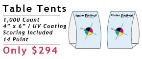 Online Table Tent Printing Services